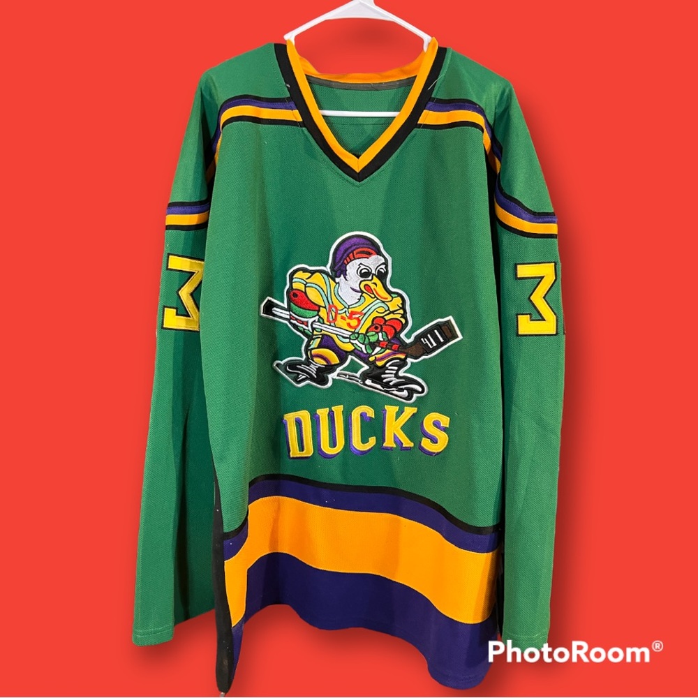 Original Mighty Ducks #33 Goldberg hockey jersey